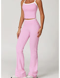 Color Block Flare Pants with White Trim | InnoExplore Custom