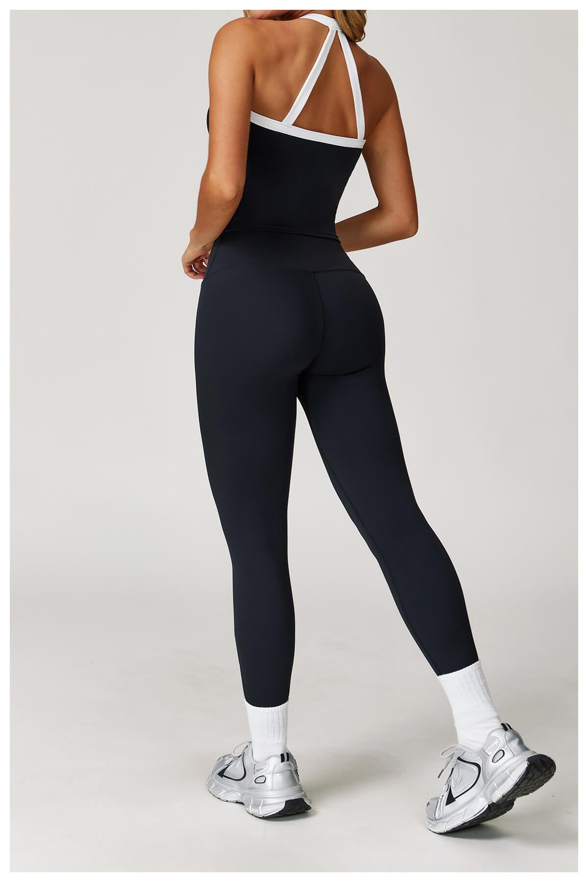 Custom Yoga Leggings with White Trim | 78/22 Nylon Spandex