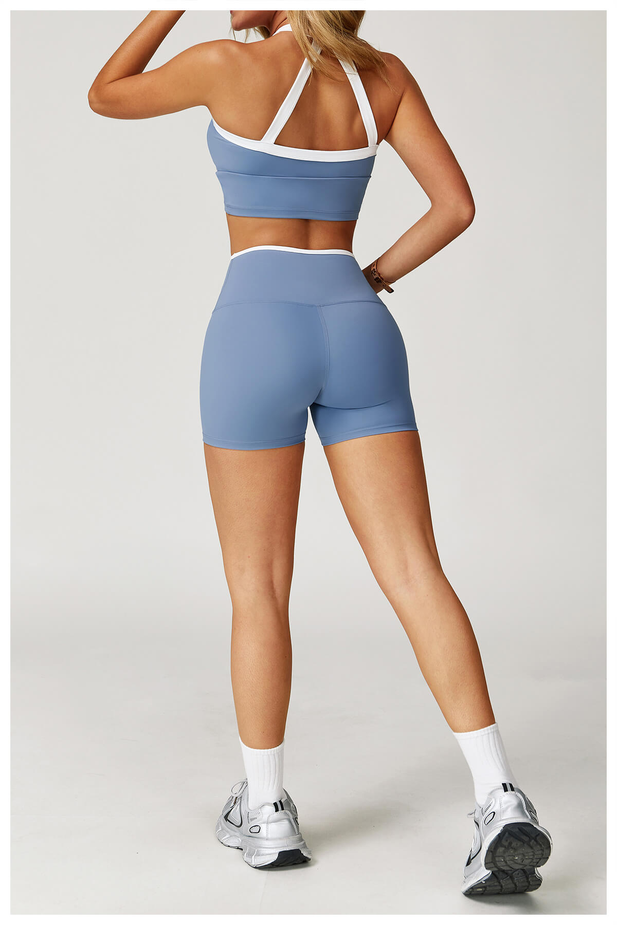 Color Block Shorts with White Waistband | InnoExplore Custom