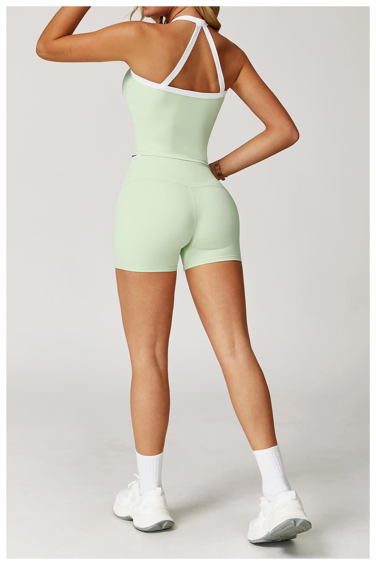 Color Block Shorts with White Waistband | InnoExplore Custom