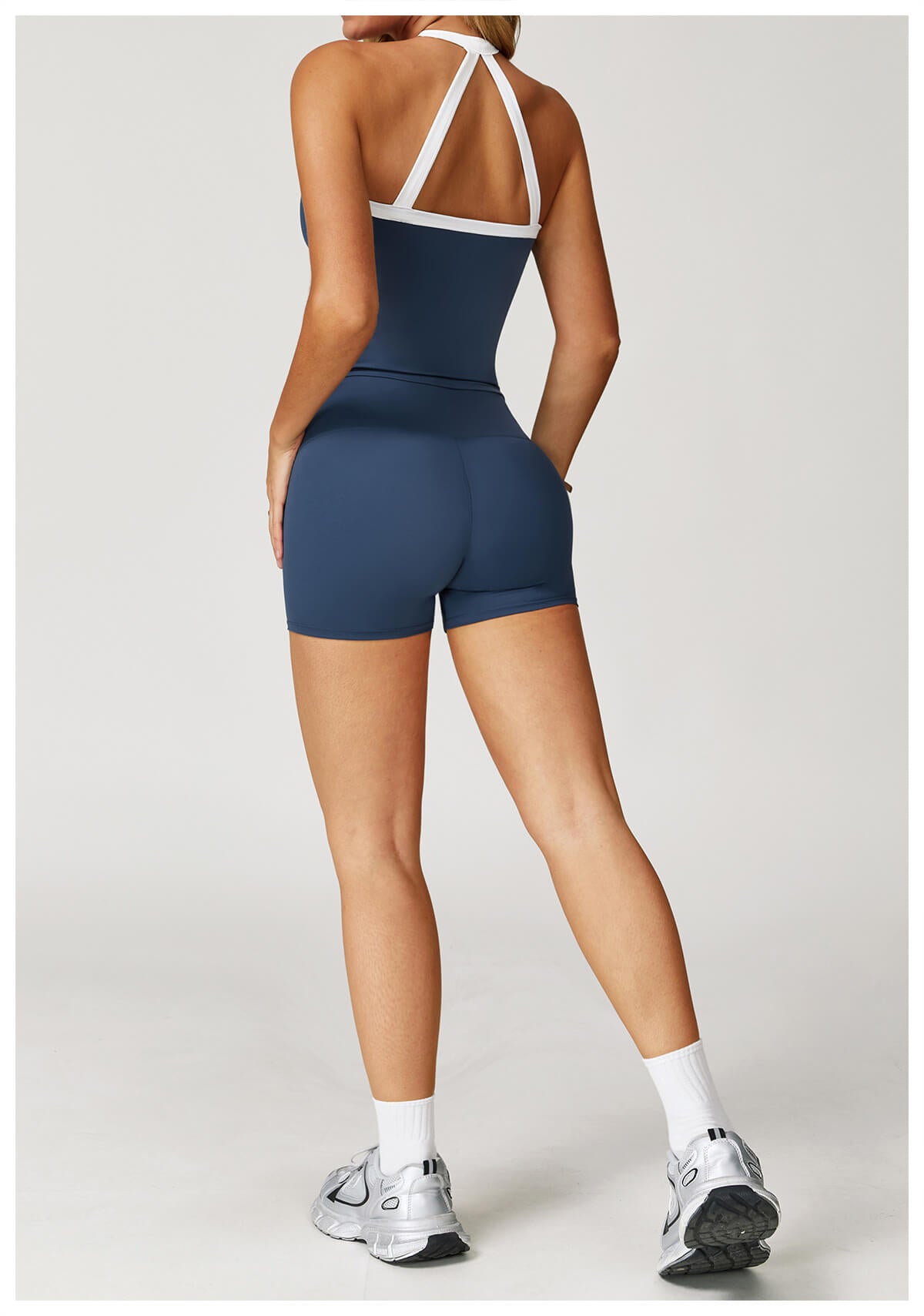Color Block Shorts with White Waistband | InnoExplore Custom