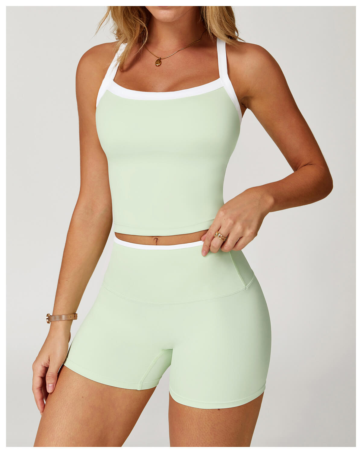 Custom Color Block Tank Tops - Removable Pads | InnoExplore